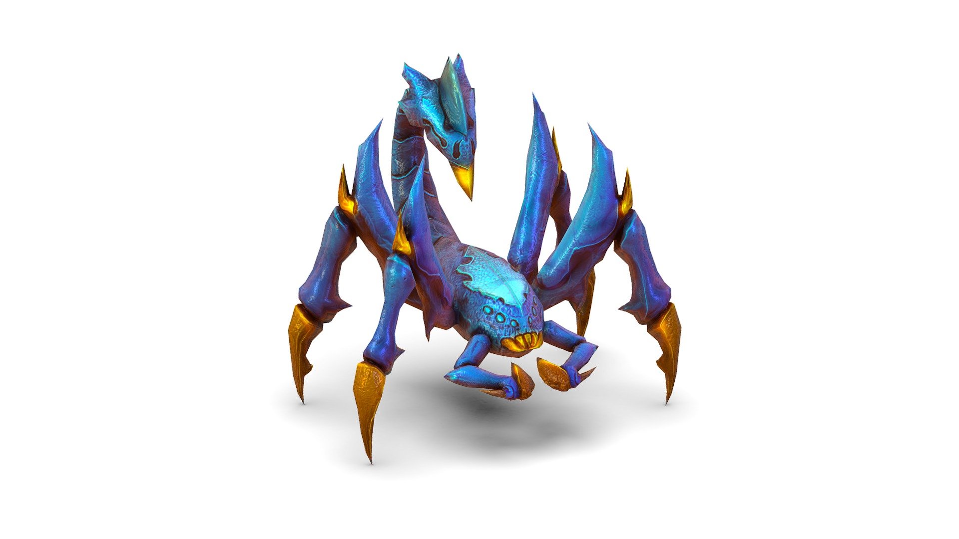 Low Poly Monster Blue Scorpio Creature  - 512x512 color texture only, 3dsMax file included - Low Poly Monster Blue Scorpio Creature - Buy Royalty Free 3D model by Oleg Shuldiakov (@olegshuldiakov) 3d model