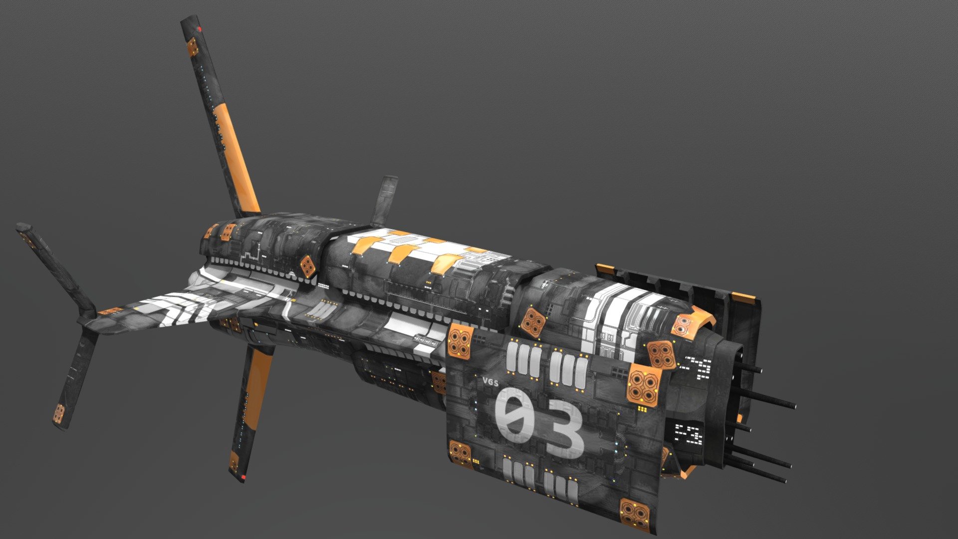 This spaceship was done for contest on The Foundry's website for MODO 3d model