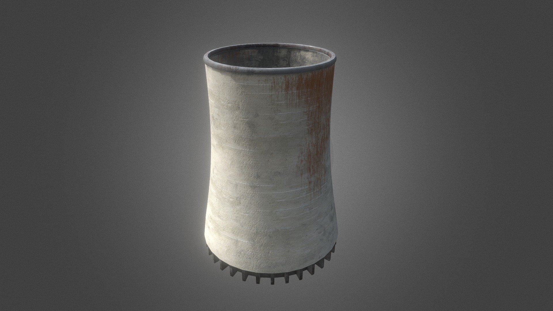 A game ready industrial chimney 3d model