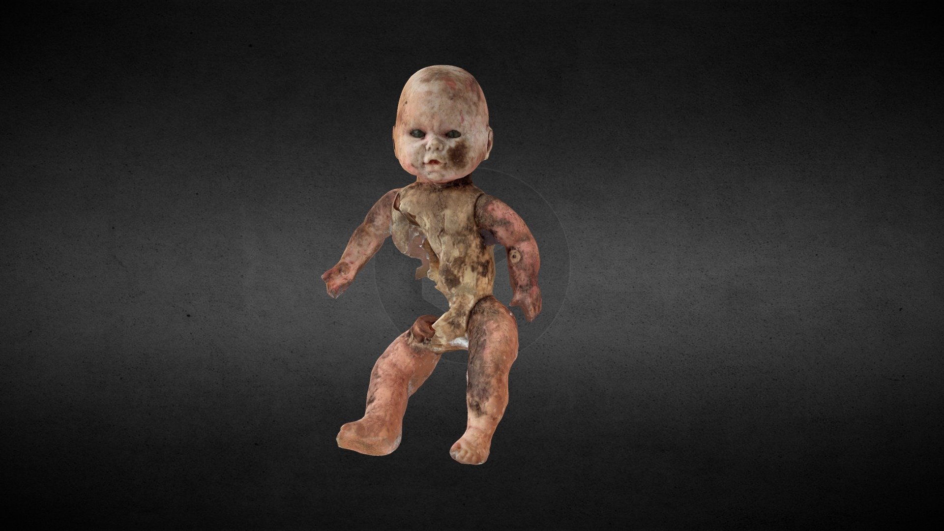 Scary old doll - Boneca Horror - 3D model by cactusstudio 3d model