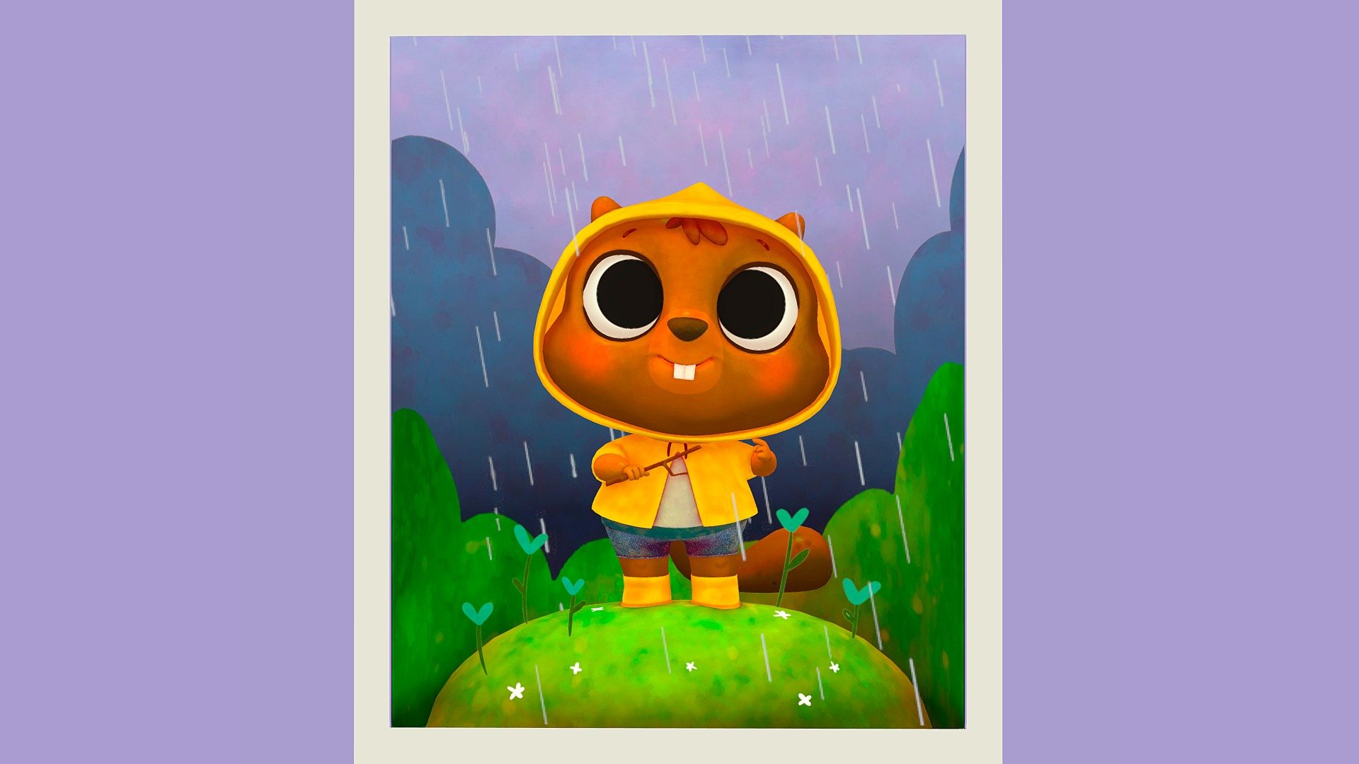 Another updated work to upload here, is from a few years ago. The concept art of the character is by the illustrator La Pendeja (Núria Aparicio). When I saw it I wanted to create a 3D version. You should see her incredible work, she has illustrations for adults but her work focuses on illustration for children.

Little Beaver concept art 3d model