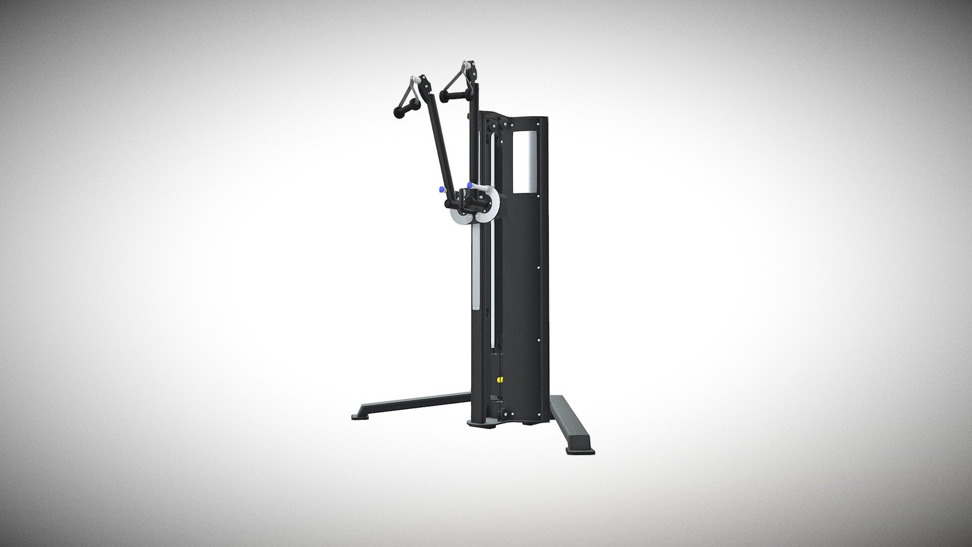 The product developed by an Italian designer offers high variability, so the two arms can each be adjusted separately 12 times in angle and together 11 times in height. As a result, the new device forms an enormous number of cable pulling exercises.

ATTENTION! Device must be fixed to the top of the wall or bolted to the floor!

http://dhz-fitness.de/en/dualcable - DUAL CABLE CROSS - 3D model by supersport-fitness 3d model