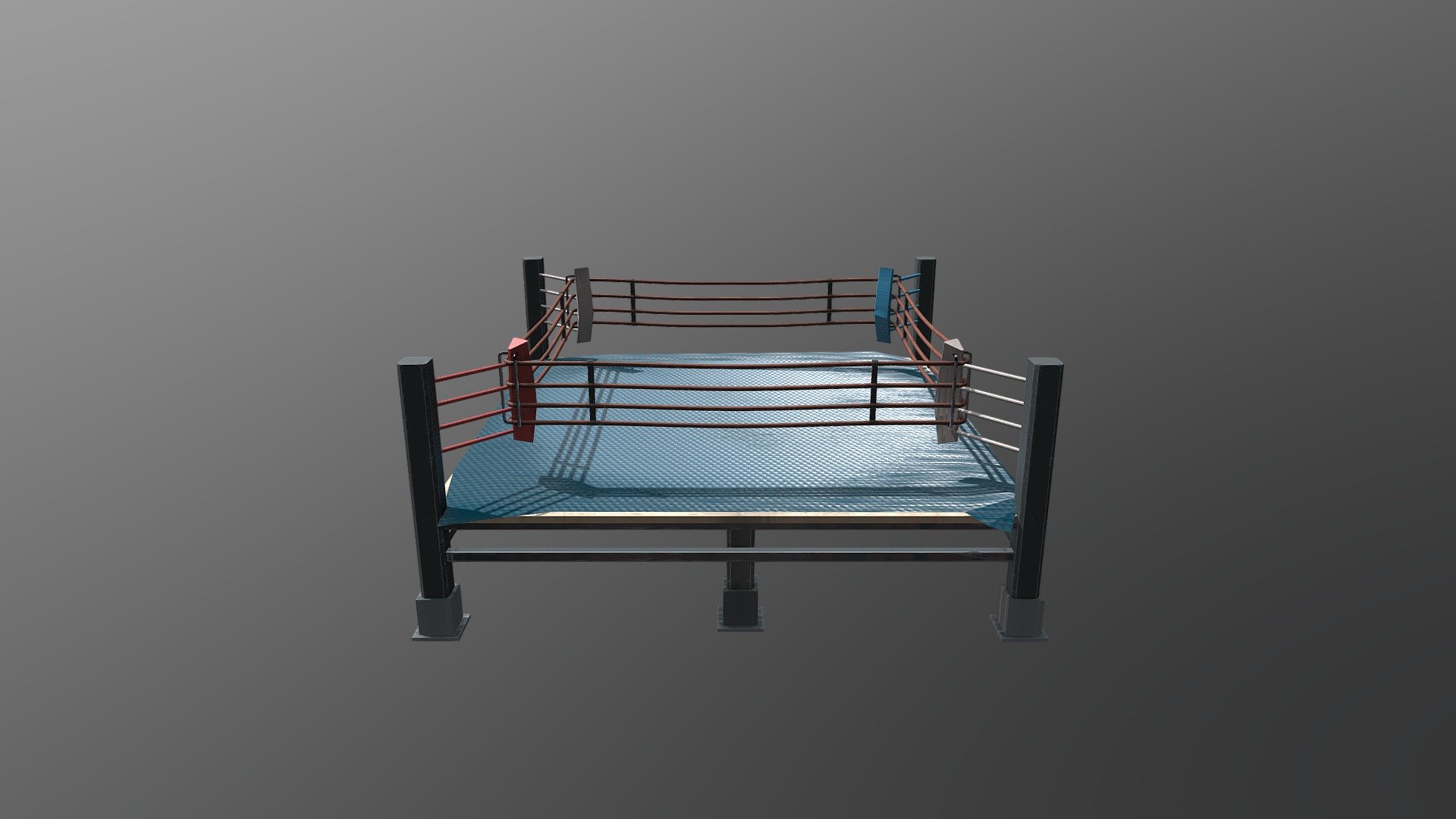 this is a boxing ring i made for a little game project that i'm currently working on with some friends, modeled in maya and textured in substance painter - Boxing Ring - 3D model by Mustapha Rghioui (@MustaphaRghioui) 3d model