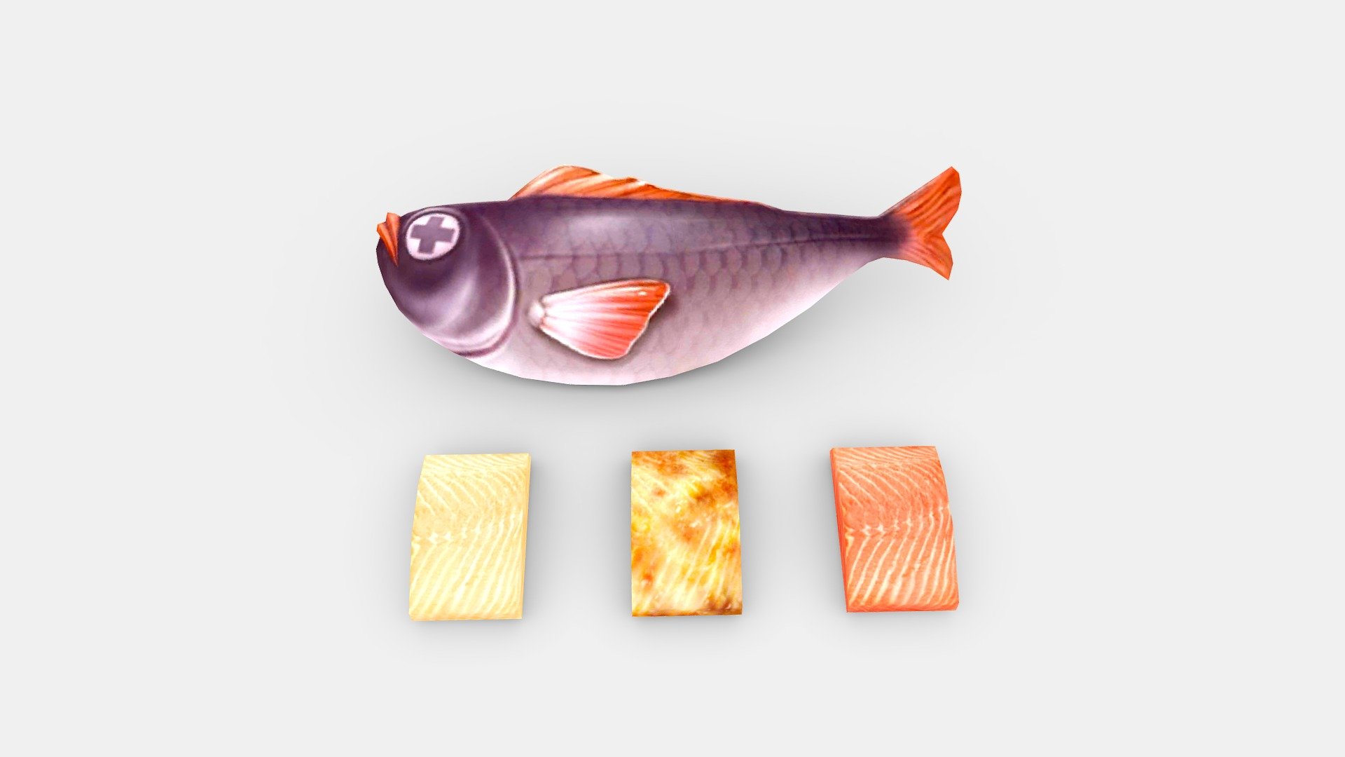 Cartoon fish - steak - Cartoon fish - steak - Buy Royalty Free 3D model by ler_cartoon (@lerrrrr) 3d model