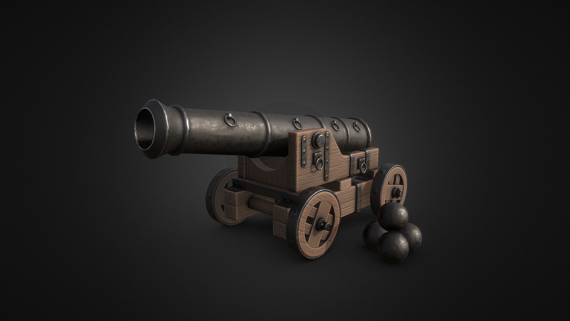 Texture - 2048x2048 - Cannon - Download Free 3D model by Lyskilde (@longtail) 3d model