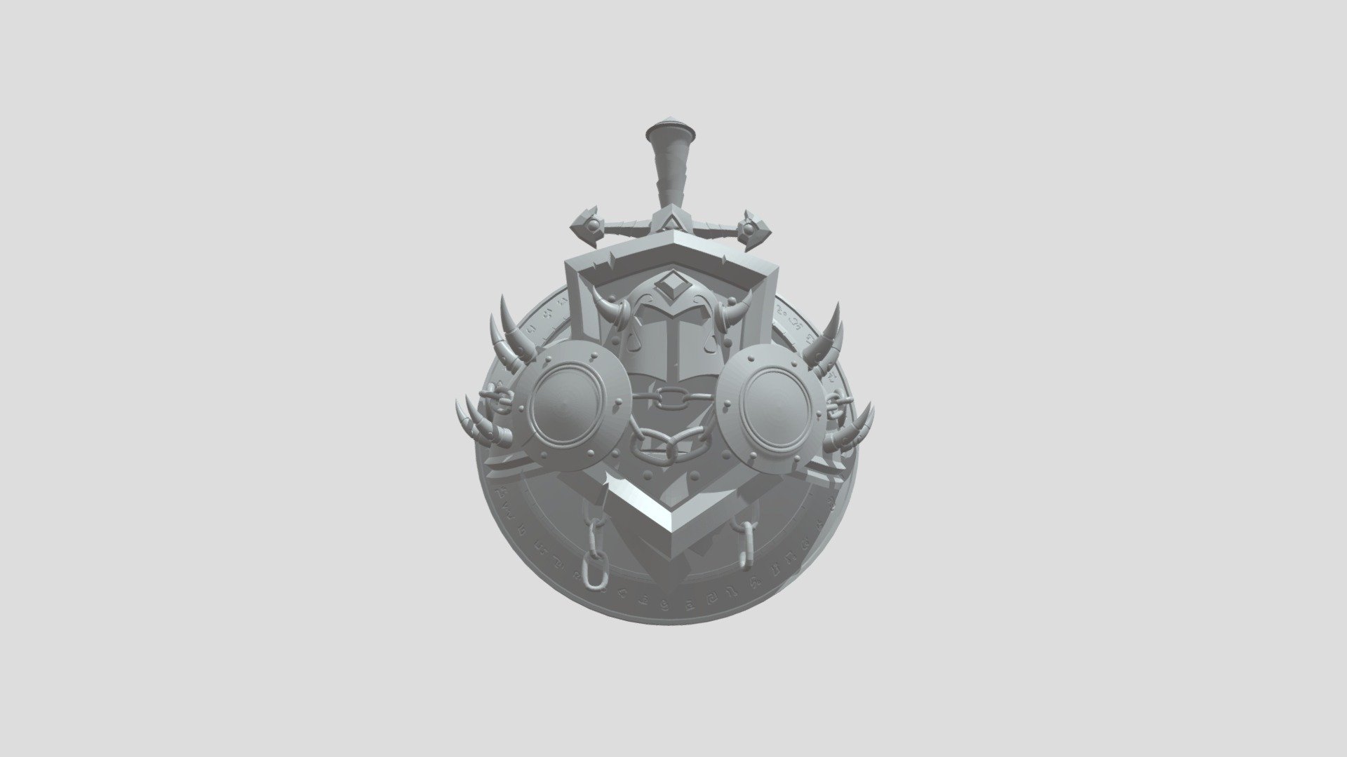 Warrior class emblem from World of Warcraft game 3d model
