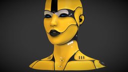 Female android head