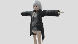 【Anime Character】Agent Female (V1/Unity 3D)
