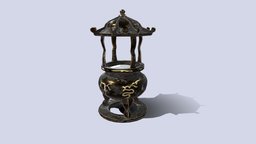 Censer ancient, cg, vr, ar, old, chain, fixture, censer, game, temple, chineses