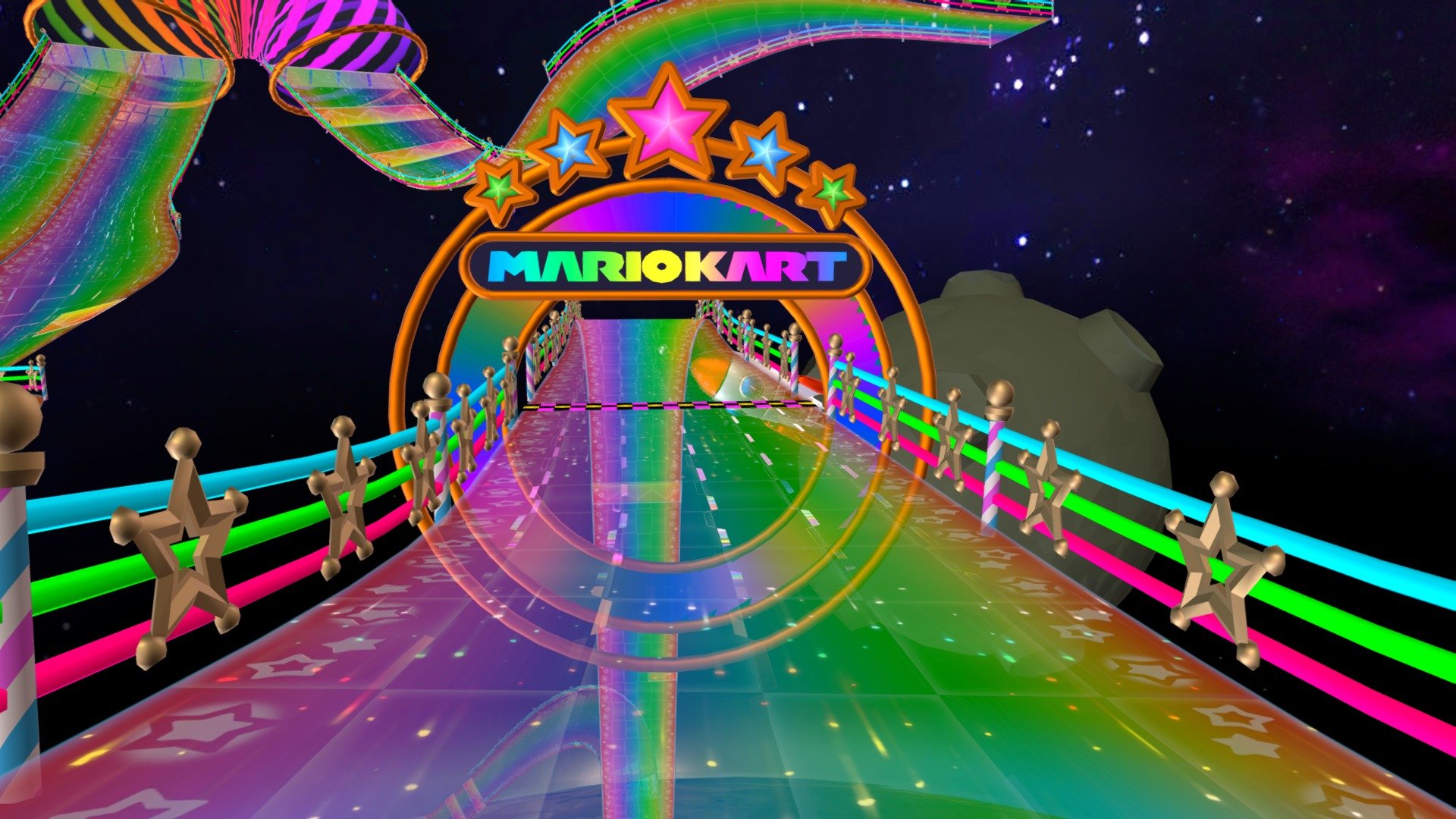 Wii Rainbow Road - 3D model by RyanNotHere 3d model