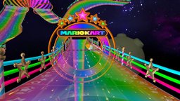 Wii Rainbow Road mariokart, mariokartwii, mariokarttour