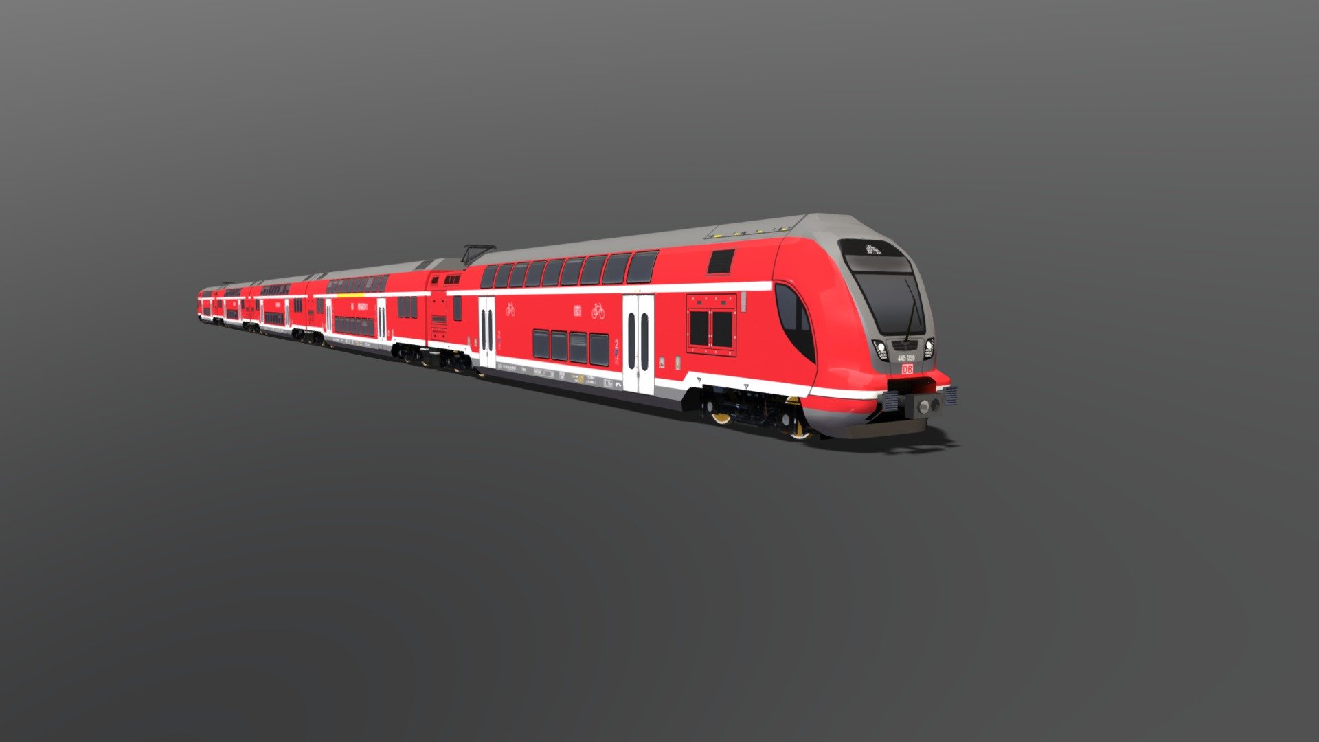 This is the DB variant of the updated TWINDEXX set. Various fixes has been implemented, such as detailing on windows, update on gearset mapping, overall color correction (-10 on both saturation and lightness over DB official color set), and fixed door colors.

Set is based on Main-Spessart-Express. Minor simplifications on decals has been made to keep textures relatively optimized for the game it was made for.

Asset itself is made for Steam Workshop of a video game, Cities: Skylines 3d model