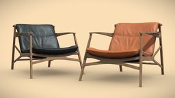 Stolab Link Easy Chair link, leather, armchair, orange, oak, lounge, indoor, stolab, fabric, upholstered, chair, wood, dark, black