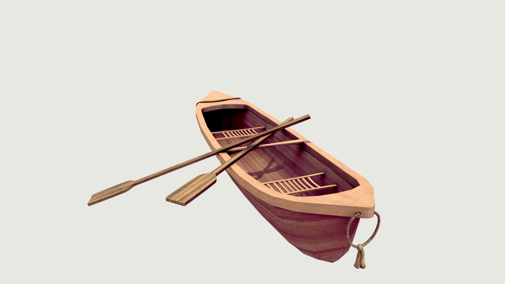 Still learning Blender. Decided to make a canoe, as it had a more challenging shape 3d model