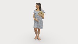 Pregnant woman 0145 style, people, beauty, pregnant, miniatures, realistic, woman, character, 3dprint, model