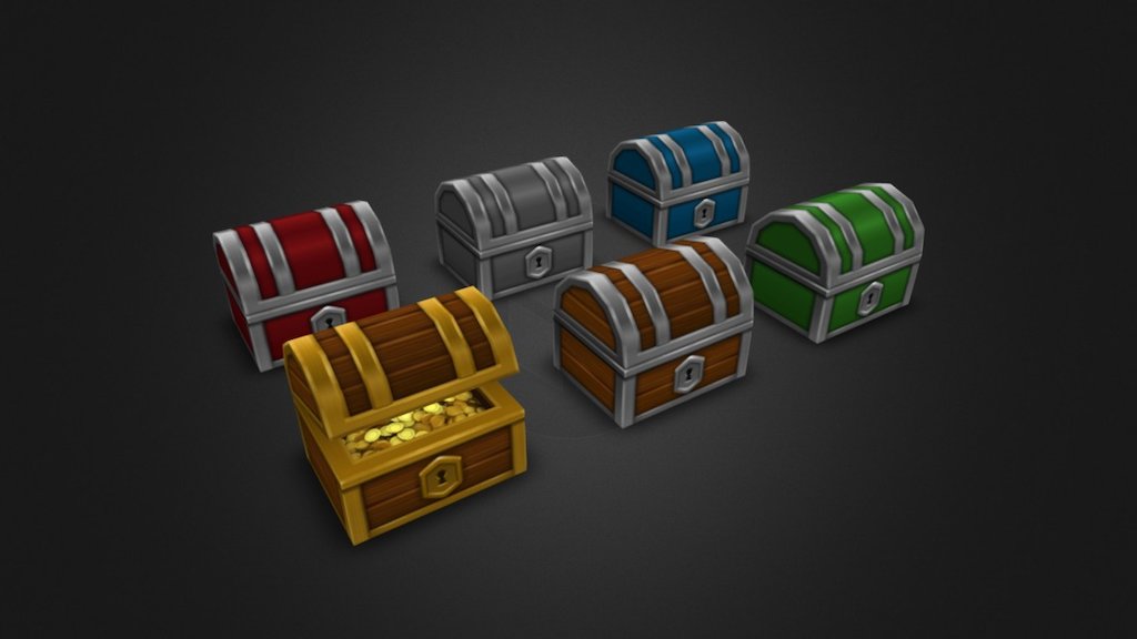 Just a little set I put together for fun. Please feel free to use it in your games. You can remove the closed chests from the FBX and then create prefabs with different textures. I'll do a proper export from unity when I get time. Let me know if any issues with the download 3d model
