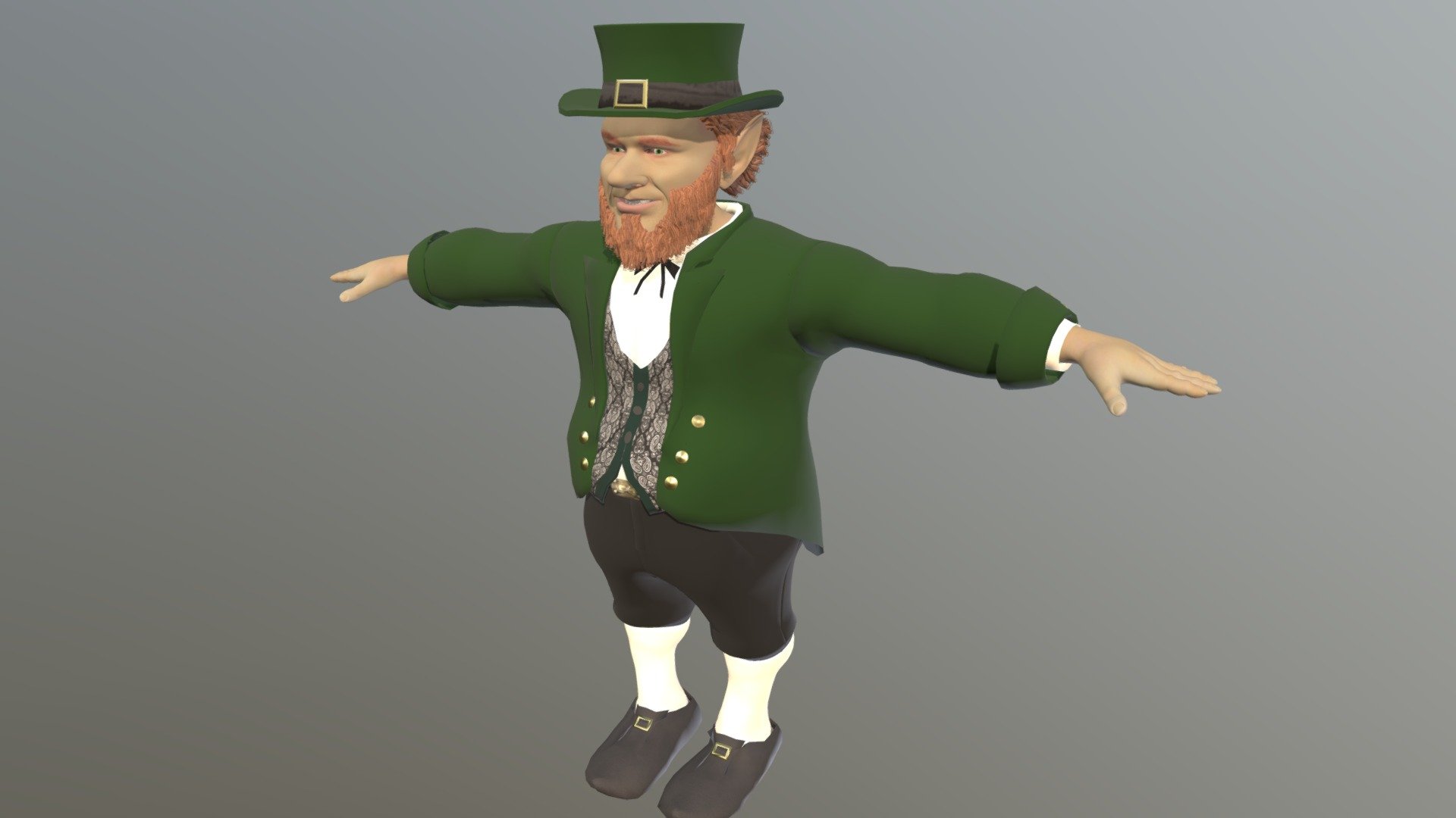 Lucky Leprechaun with Hat, Shirt, Tie, Jacket, Vest, Pants, Belt, socks and Shoes
Blender files included - Leprechaun - Buy Royalty Free 3D model by sean4297 3d model