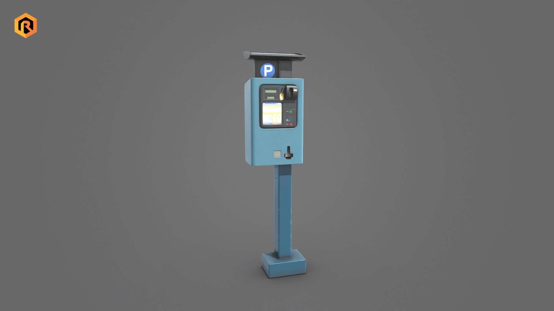 Low-poly PBR 3D model of Parking Meter.

This object is best for use in games and other real-time applications such as Unity or Unreal Engine. 

It can also be rendered in Blender (ex Cycles) or Vray as the model is equipped with all required textures.  

Technical details:  




2048 PBR Texture Set (Albedo, Metallic, Smoothness, Normal, AO)

1207 Triangles

1243  Vertices

Model is one mesh

Pivot points are correctly placed

Model scaled to approximate real world size  

All nodes, materials and textures are appropriately named

Lot of additional file formats included (Blender, Unity, Maya etc.)

More file formats are available in additional zip file on product page.  

Please feel free to contact me if you have any questions or need support for this asset 3d model