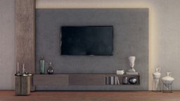 TV Zone in Living Room room, books, furniture, vr, living, decor, game-ready, living-room, architecture, interior, neffertiti
