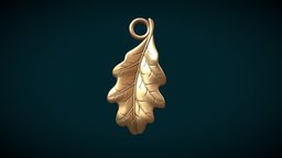 Oak Leaf II oak, pendant, leaf, foliage, charm