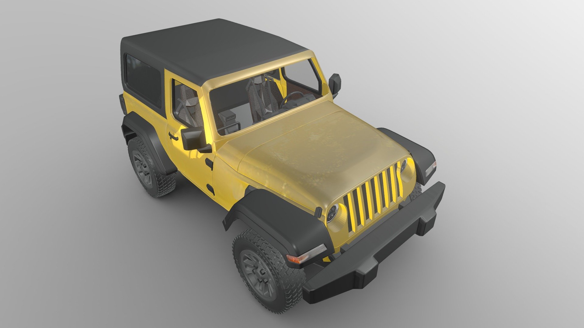 This is a 3D model of a Jeep Rubicon.

High-quality 3D model and this 3D model is well unwrapped with a single texture.

I have attached a red version too.

AR/VR supported.

Poly count is 133,491 Verts 183,855 - Jeep Rubicon - 3D model by Creative007 (@erandaka007) 3d model