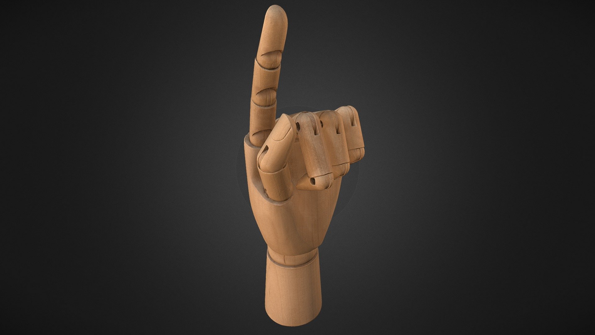 This wooden hand was scanned using photogrammetry with a Sony A7RV through a total of 1400 images. The images had 61MP and were processed in Reality Capture. Provided by me are PBR textures:




Diffuse: 8k

Normal: 8k

Smoothness: 8k

AO: 4k

Cavity: 4k

and Highpoly + Lowpoly retopoligized models. In the preview above you can only see the lowpoly model with normals created from the highpoly model. All models are in separated files. For any questions or problems, please do not hesitate to contact me.

If you buy this asset you will find all important files under “Additional Files”.

Feedback in form of a comment or by pressing the star is very welcome.

Lowpoly -&gt; 77.431 Polygons

Highpoly -&gt; 19.82M Polygons - Wooden model hand - Buy Royalty Free 3D model by Gewoelbe3DScan (@3dgewoelbescan) 3d model