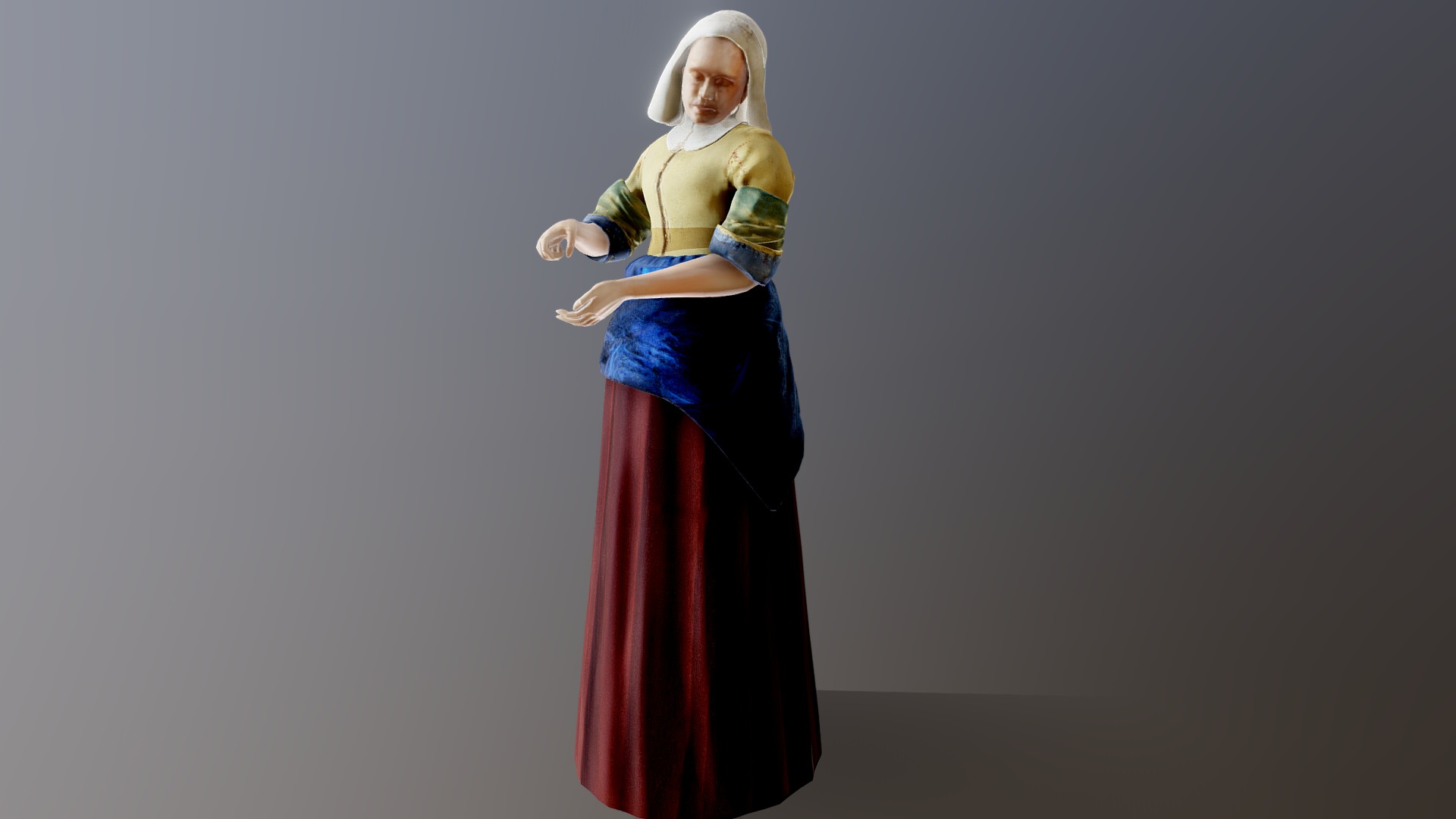 Johannes Vermeer - De keukenmeid - Milkmaid - 3D model by a.kentie 3d model