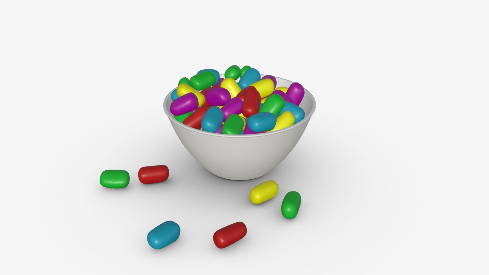 Candies in glass bowl - Buy Royalty Free 3D model by HQ3DMOD (@AivisAstics) 3d model