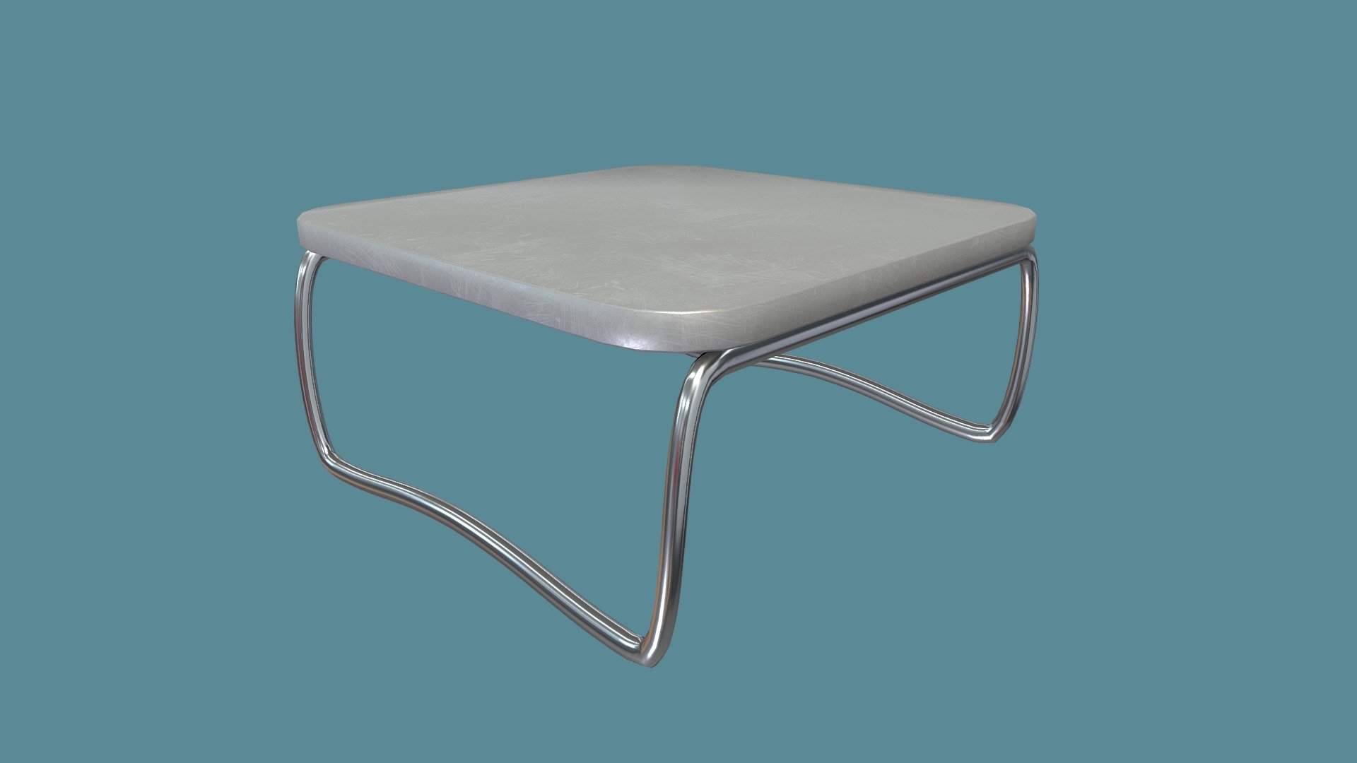 Up cycled mid centuary coffee table with crome legs and gray painted top.

Modelled in Blender and textured in Substance Painter - Coffee Table - Buy Royalty Free 3D model by AndyBegg 3d model