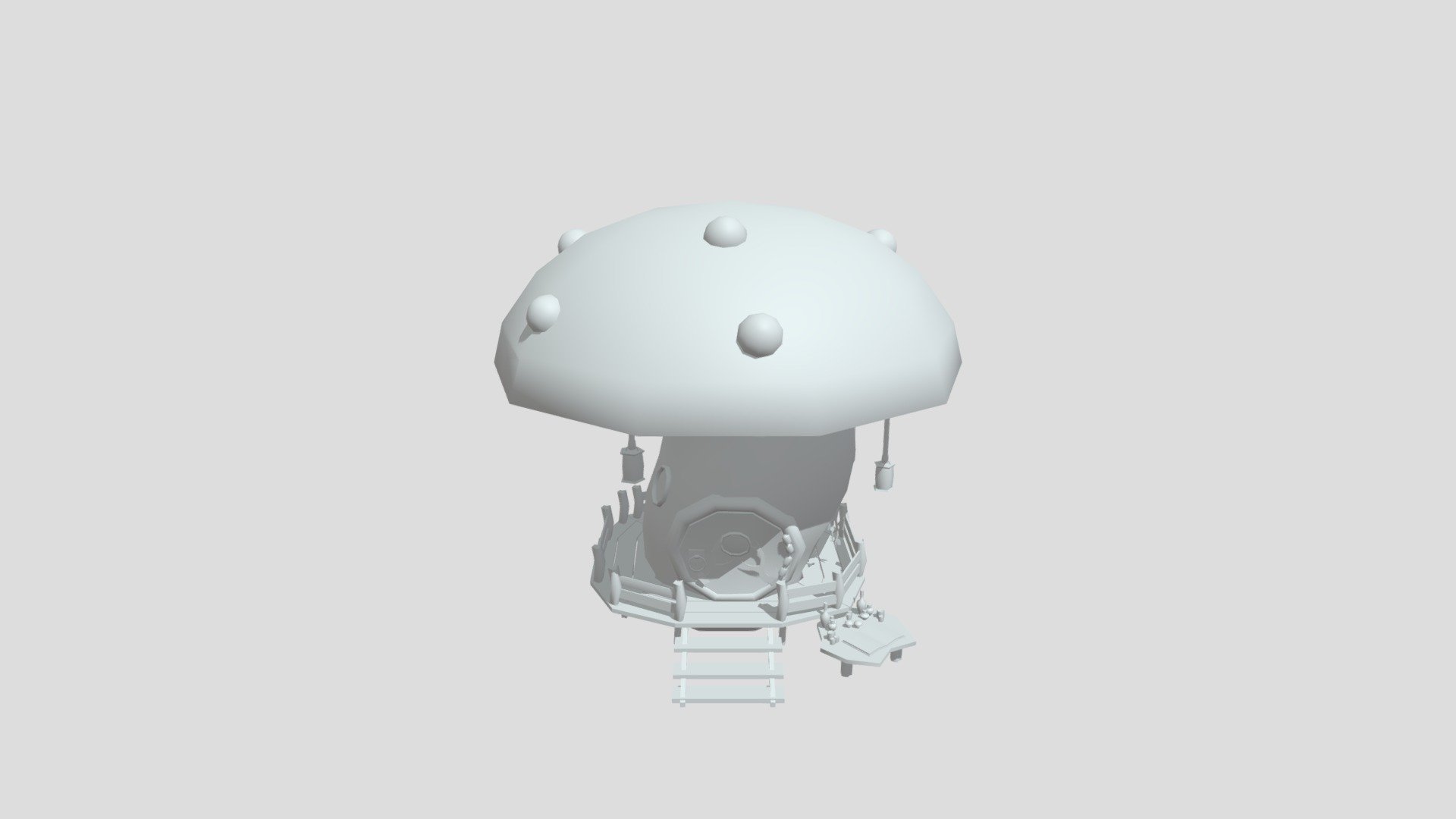 GAM 201 Model - Mushroom House - 3D model by ACREEKMO2 3d model