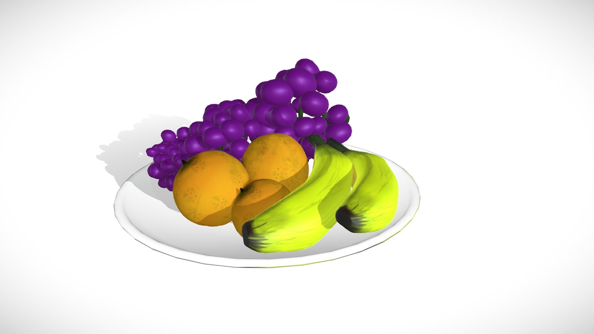 Fruits Submission for 3D literacy class. oranges and bananas were sculpted, the rest was poly-modeled 3d model