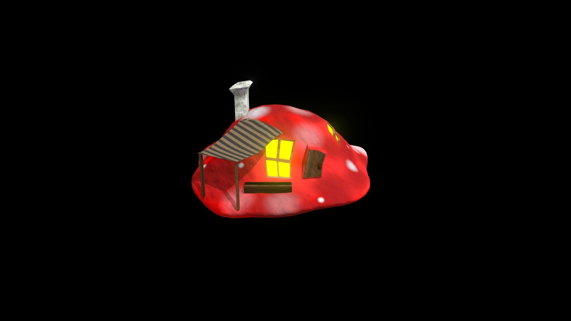 mushroom house - 3D model by Thomas Gilpin (@thomasgilpin) 3d model