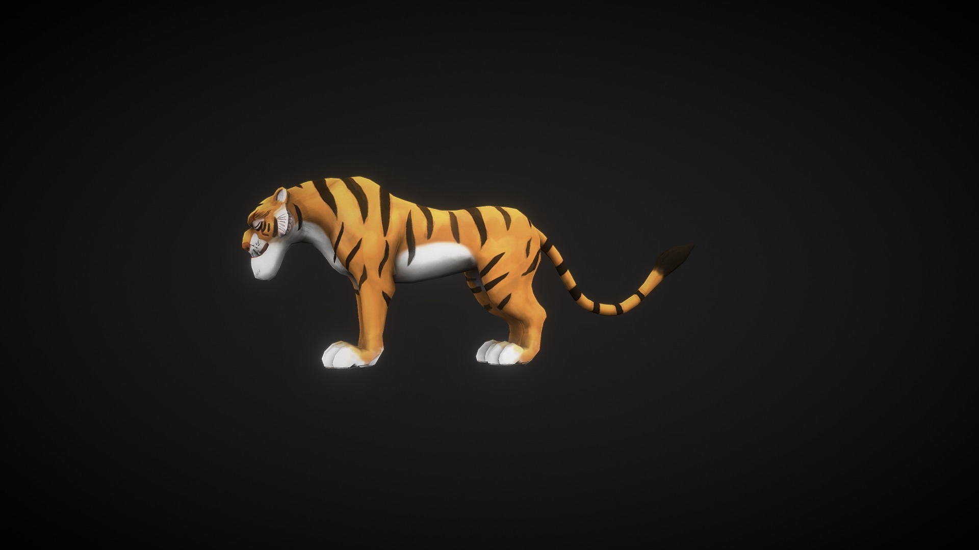 Cartoon_tiger - 3D model by dev_maya 3d model
