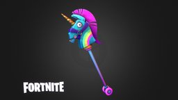 Smash Rainbow / Fortnite (FanArt) fanart, horn, rainbow, smash, colors, llama, pictographs, fortnite, game, axe