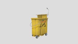 Mop and Bucket with 4k pbr textures bucket, and, textures, brush, cleaning, mop, pbr