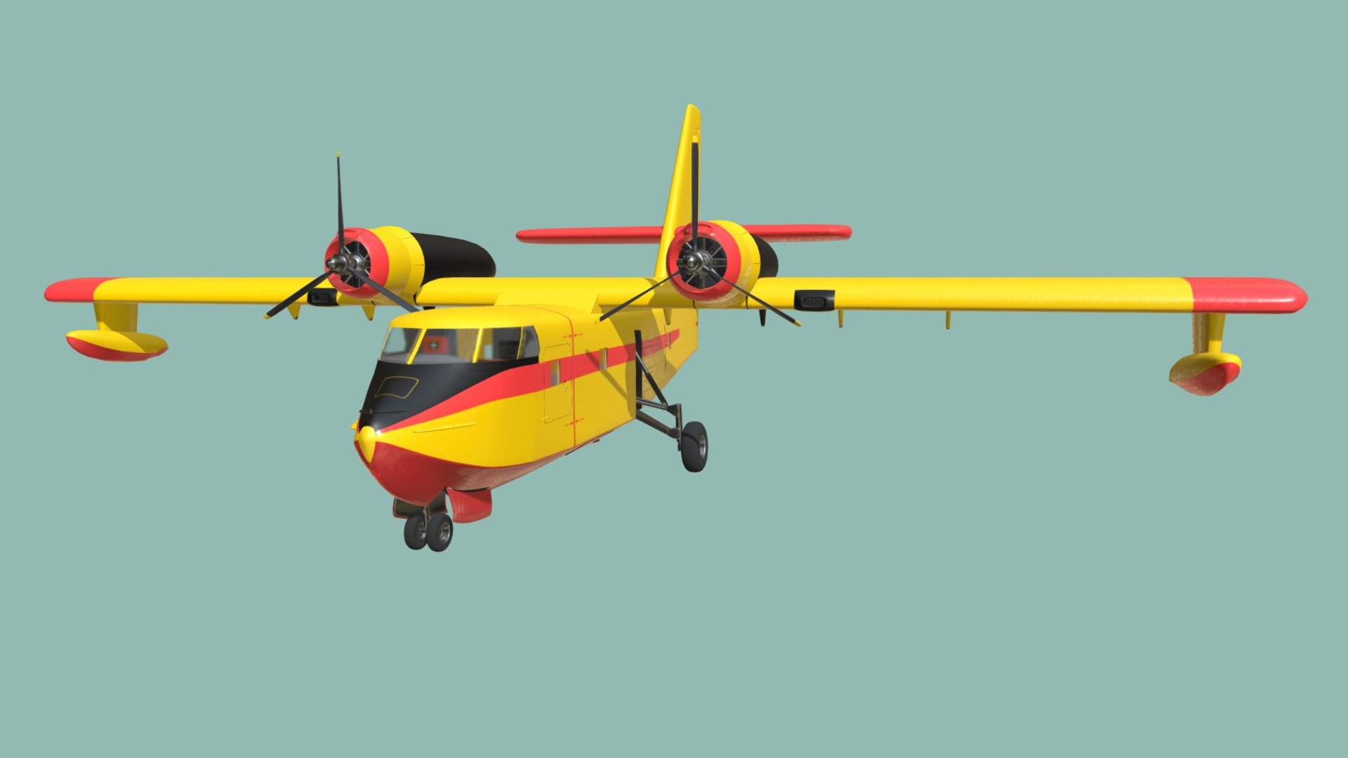 Canadair aircraft model with PBR materials. Made in Blender.

Contains assets from ambientCG.com, licensed under CC0 1.0 Universal 3d model