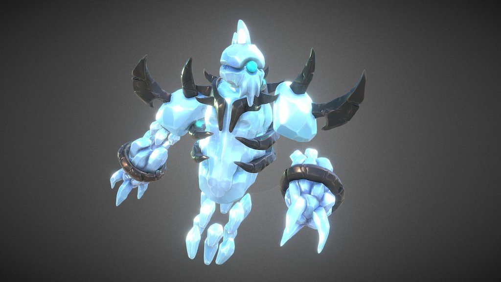 This is a model I did a while ago. Since I heard sketchfab was able to preview polypaint I wanted to upload it. At last I was able to do it.
It's an Ice rager, one of the most powerful cards in hearthstone. I really liked the art so I decided to do a 3D model.
For more images: https://www.artstation.com/artwork/Ox6xw - Ice Rager - 3D model by joansantus 3d model