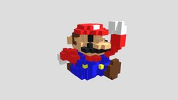 3D 8-Bit Super Mario nintendo, 8bit, 8-bit, supermariobros, supermario, mariobros, smb, mario_bros, 8bitmario, mario-bros, mario