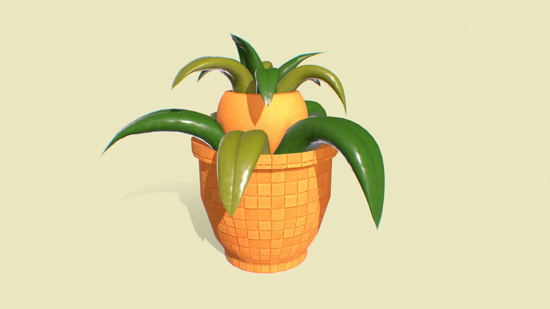it's actually made out of plastic - Office Plant - Download Free 3D model by Gumiie 3d model