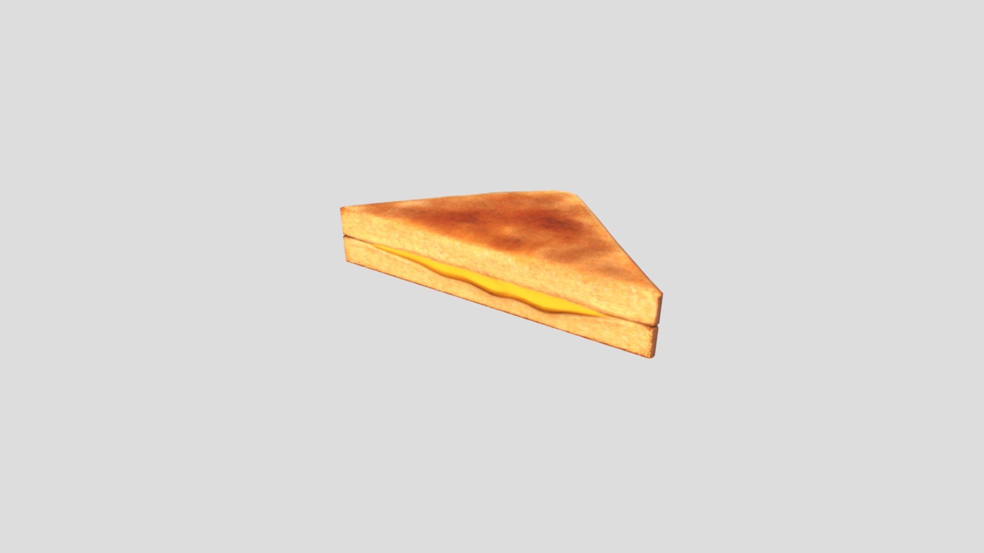Grilled Cheese Sandwich 3d model.      
    


File Format      
 
- 3ds max 2021  
 
- FBX  
 
- OBJ  
    


Clean topology    

No Rig                          

Non-overlapping unwrapped UVs        
 


PNG texture               

2048x2048                


- Base Color                        

- Normal                            

- Roughness                         



328 polygons                          

330 vertexs                          
 - Grilled Cheese Sandwich - Buy Royalty Free 3D model by bariacg 3d model