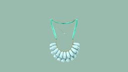 Seabeads Female Spring Necklace green, fashion, clothes, spring, gem, summer, stones, casual, womens, necklace, boho, beads, pbr, low, poly, female, breezy