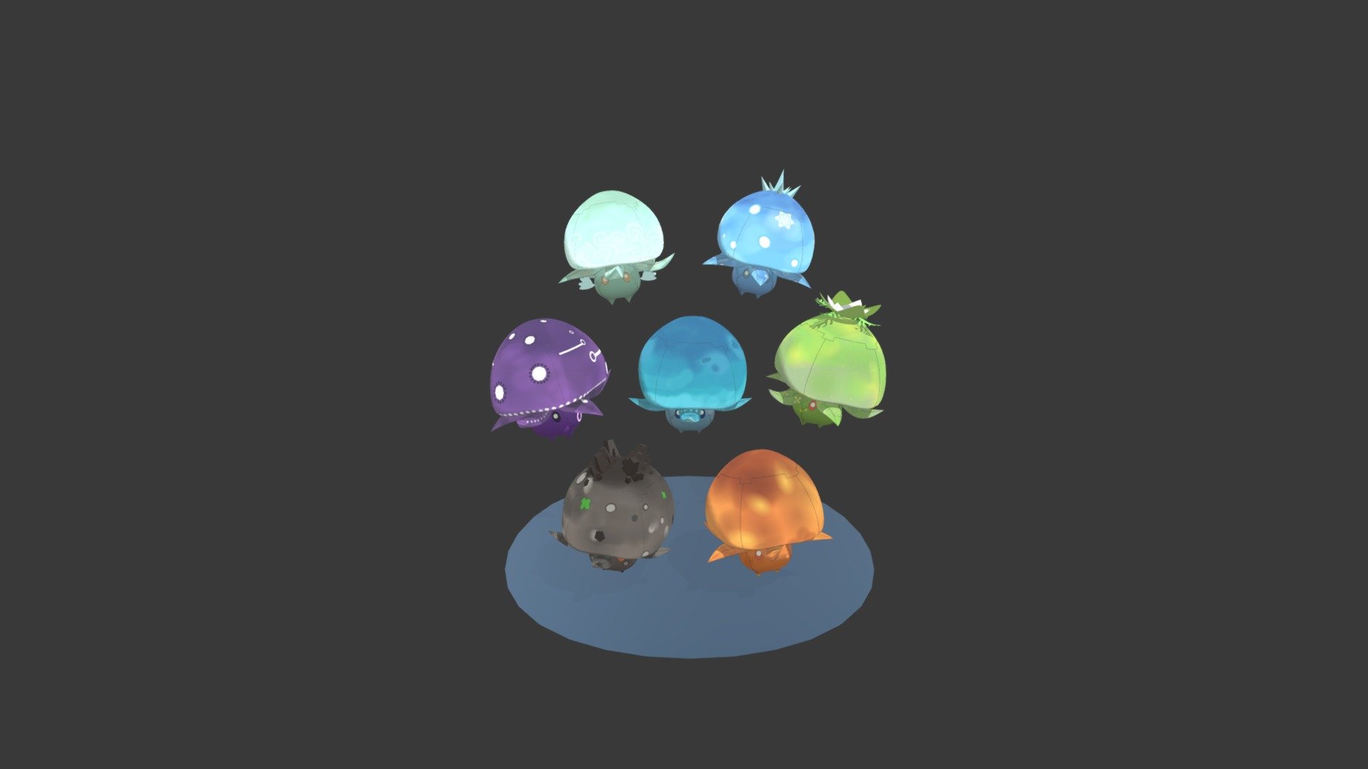 3D Model inspired by the Hydro Fungus from the game Genshin Impact.

All fungus are original concept except for the Hydro Fungus :) - Genshin Fungus Family - 3D model by Aqua Magneto (@justineamul) 3d model