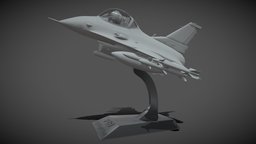 f16_toy/style 3dprint airplane, f16, 3dprintable, 3dprint, toystyle, noai