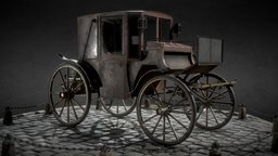 Brougham Carriage carriage, gamre-ready, substancepainter, blender3d, gameart