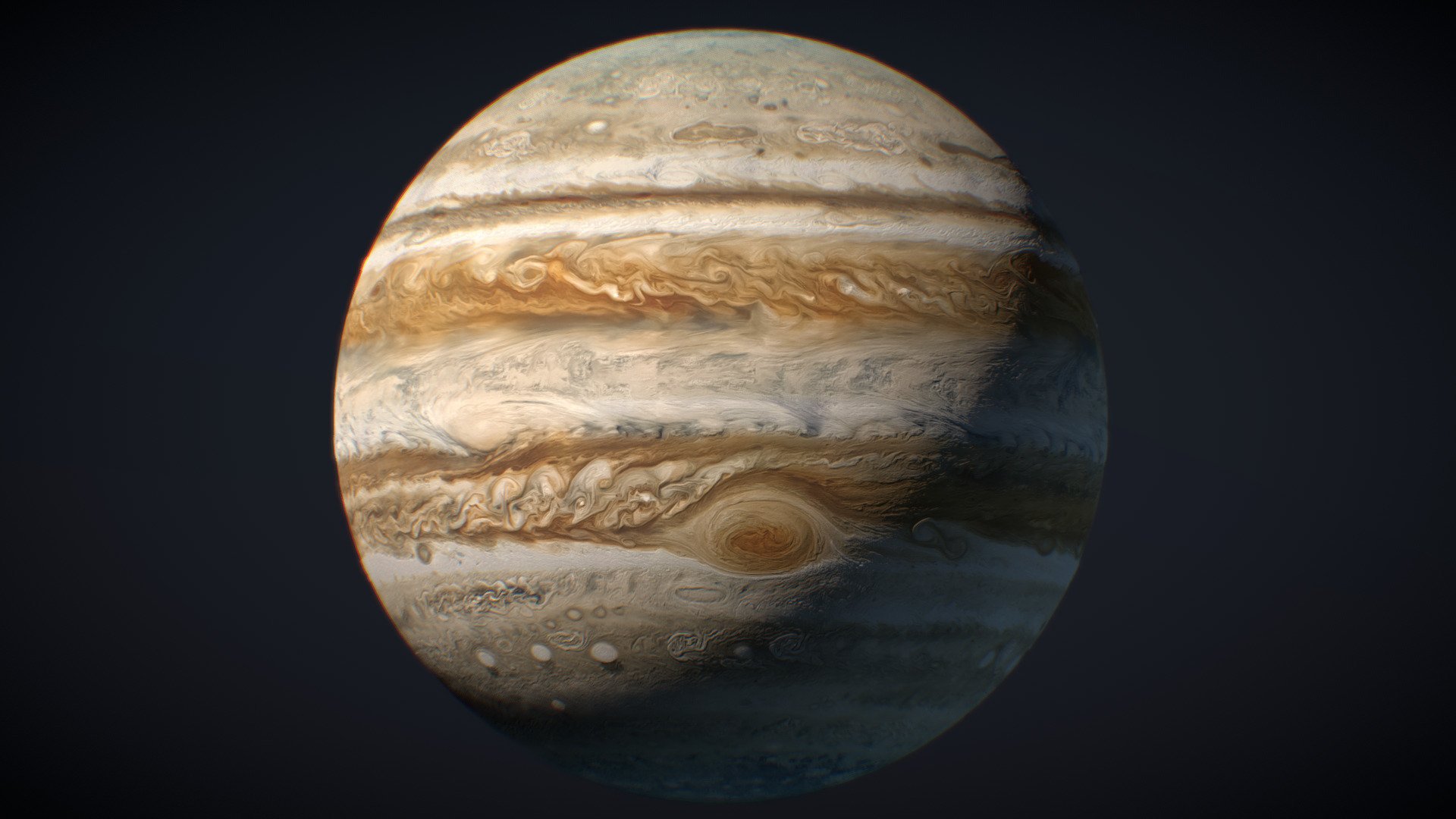 A 3D globe of the planet Jupiter - The Planet Jupiter 3D Globe - 3D model by v7x 3d model