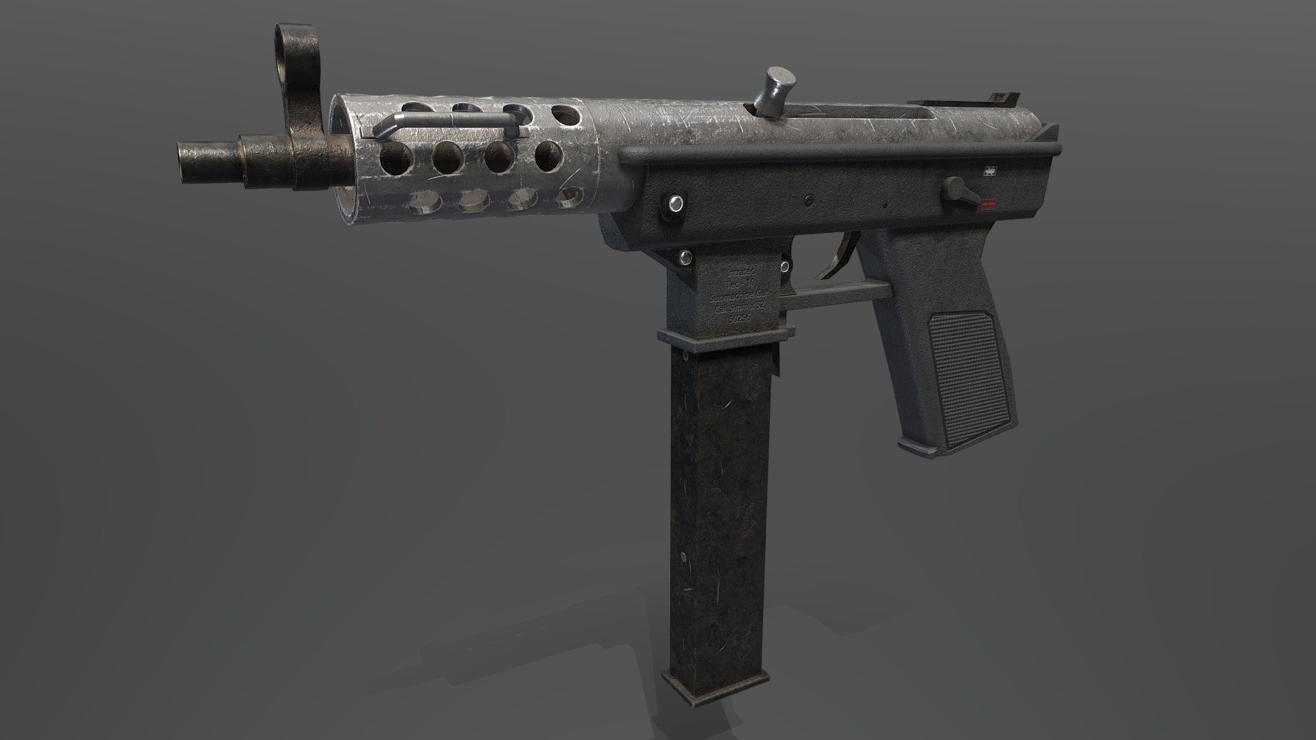 A submachine gun model created for a student game, inpisired heavily on the TEC - 9 with elements taken from the AP - 9

If you liked the model and downloaded it please help me get exposure by giving it a like - Submachine Gun - Download Free 3D model by J.J.West (@jw202471) 3d model