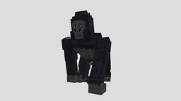Massive gorilla gorilla, pixel-art, blockbench, low-poly