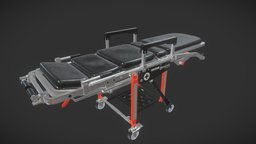 A "Ferno™ 28-Z ProFlexx Red Chair Cot" stretcher ambulance, doctor, patient, hospital, stretcher, wounded, injured, paramedic, nurses, medical