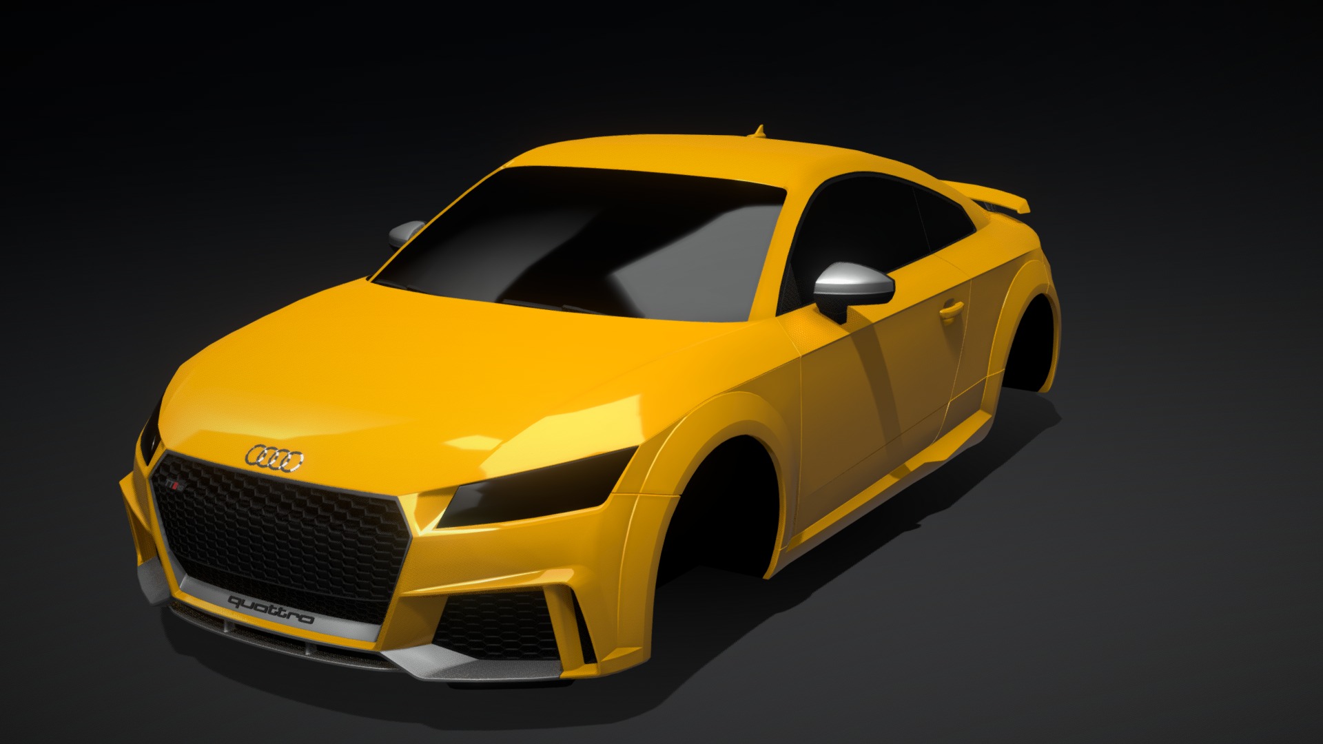 39.5 hours of work. 30 887 triangles.

Body only, no wheels, no light interior, no interior, no detailed underside.

Made in 05/2018 - Audi TT RS 2016 coupe - 3D model by submaniac93 3d model