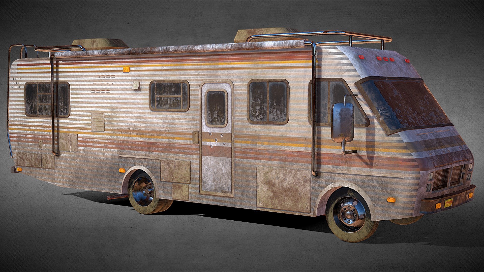 This is the RV that Jesse and Walter used to cook untill season season 3 episode 6.

I created the main body in Blender and textured it in Adobe Substance Painter.

It has good quality PBR Materials that were custom created for this mesh.

Please leave any feedback and I hope you enjoy this model  :) - Fleetwood Bounder - Breaking Bad - Download Free 3D model by Zack_Hawley 3d model